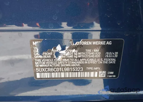 2020 BMW X5 xDrive40I z USA, uszkodzony, nr VIN 5UXCR6C01L9B15323